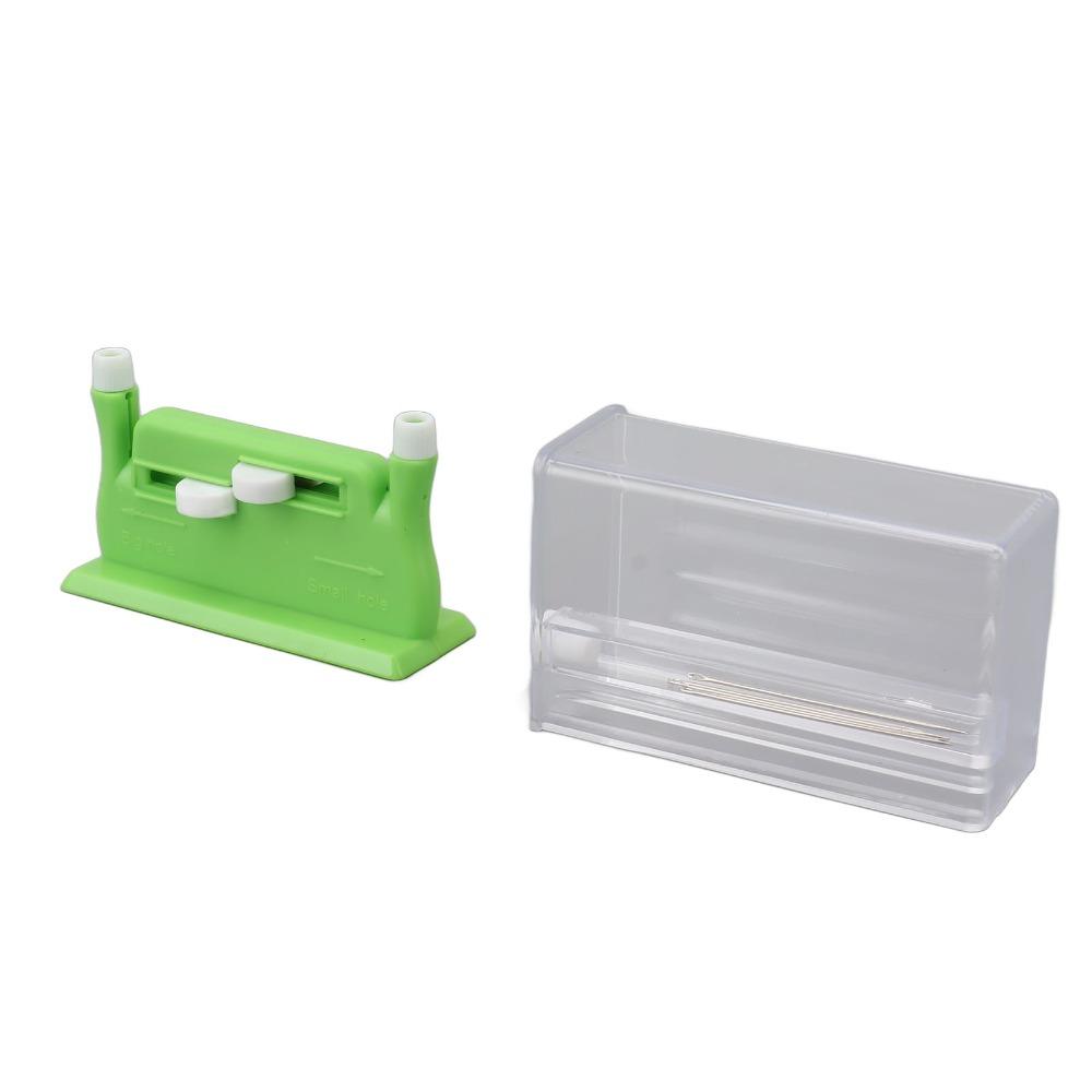 Orange/Green Needle Threader with Needles Needle Helper Time Saving Sewing Accessory  Hand Sewing