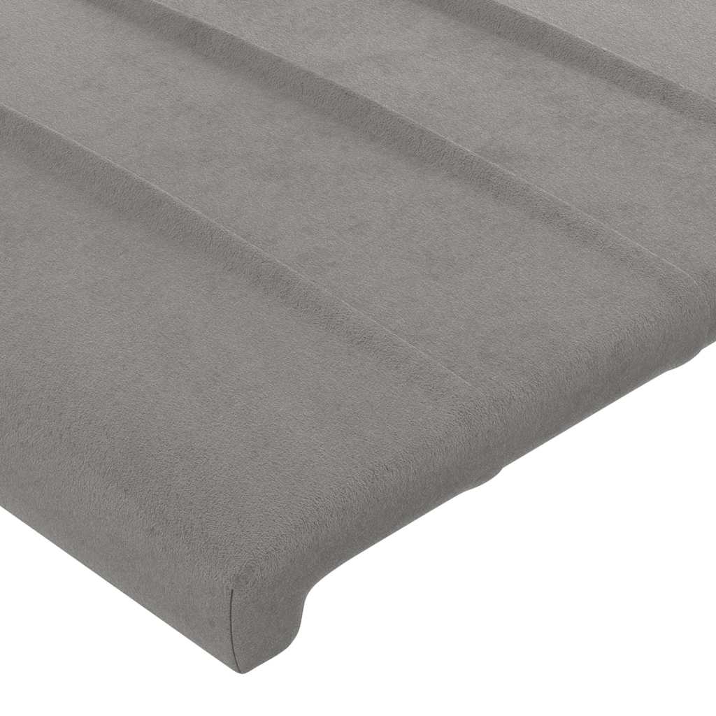 vidaXL Kopfteil Hellgrau 100 x 5 x 118/128 cm Samt