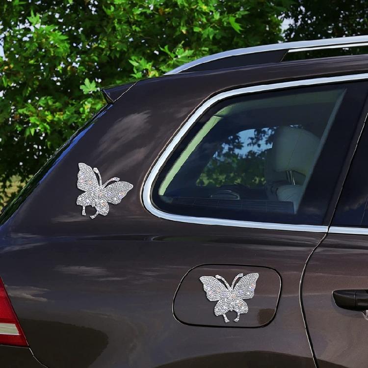 Shine Crystal Car Bumpers Sticker Decal Glittering Rhinestones Laptop Decoration