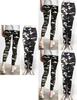 Hot Women Girls Skeleton Printed Stretch Legging Pants With Vibrant Skull Design For Daily Wear