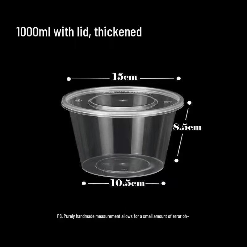 ZISIZ Rectangular Disposable Food Container with Lid