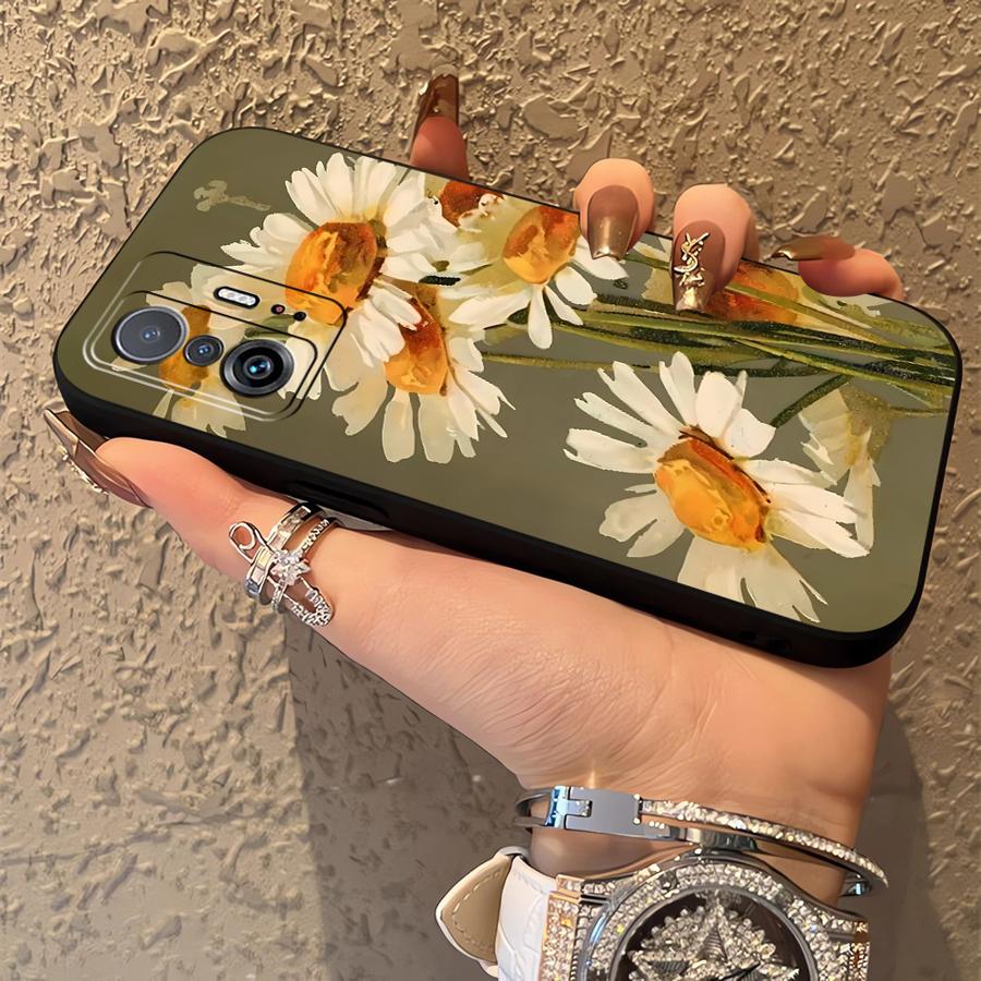 Oil Painting Flower Case for Xiaomi Mi 11 10T 11T 12 12X 12T Pro 13 Lite 14 Funda Phone Cover