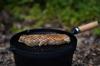 Ikenaga Iron Works Grill Pan with Wooden Handle, Induction and Gas Compatible, 26cm