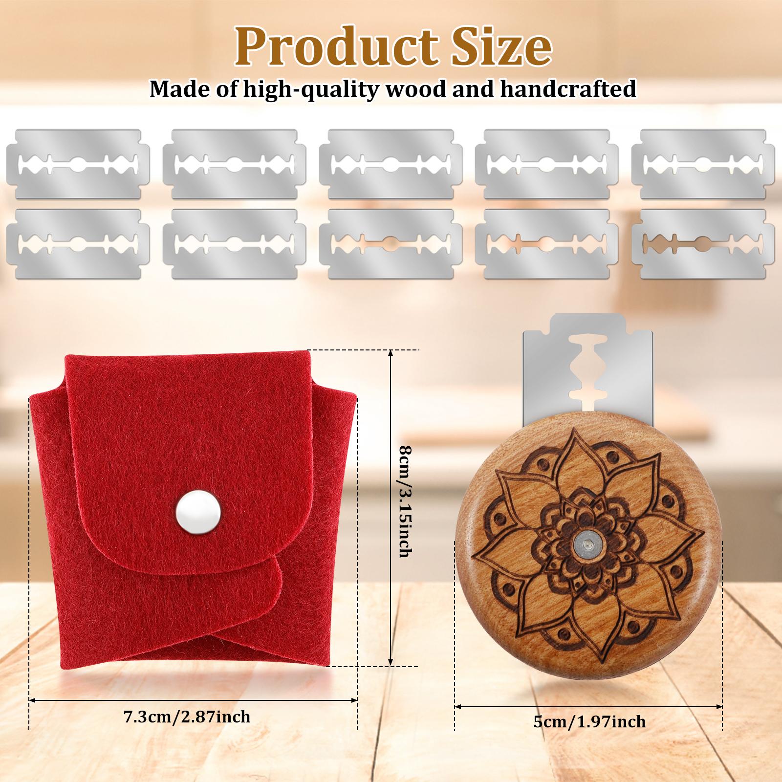 

Bread Lame Dough Scoring Bread Tool Hand Crafted Sourdough Lame Scoring Bread Knife with 10 Blades Kitchen Baking Tool