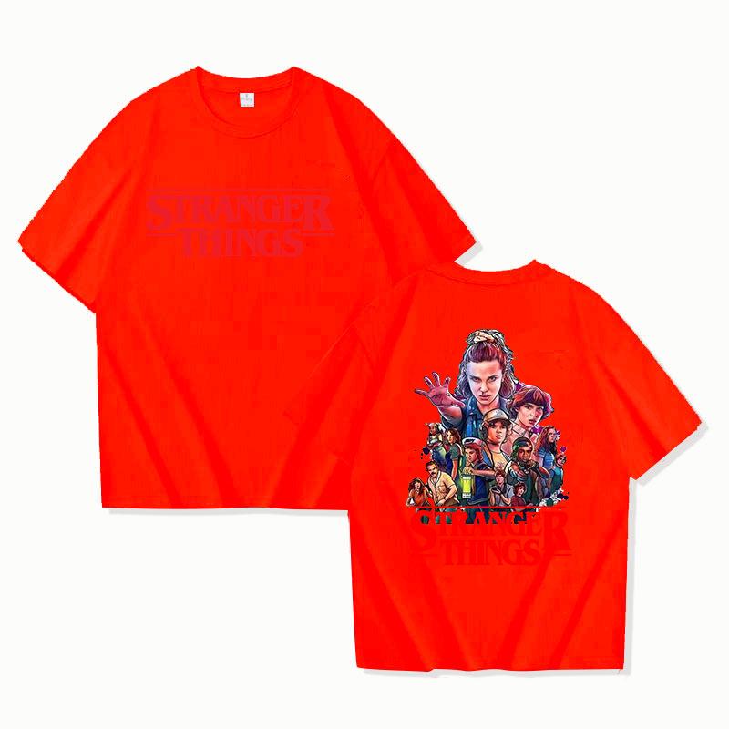 Camiseta de Manga Curta de Verão Unissex Stranger Things, Tamanho Grande XXS-4XL, Exclusivo Transfronteiriço
