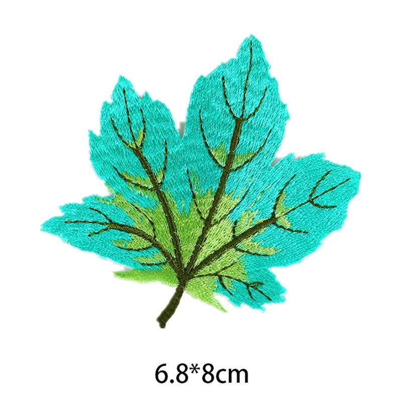 6Pcs/Set Maple Leaf Fall Autumn Embroidery Iron On Applique Patch Best Discount
