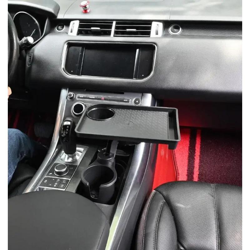 Universal Car Cup Holder Organizer Tray, 2-in-1 Adjustable Drink & Snack Stand for Vehicle Dining, Non-Slip Auto Console Insert