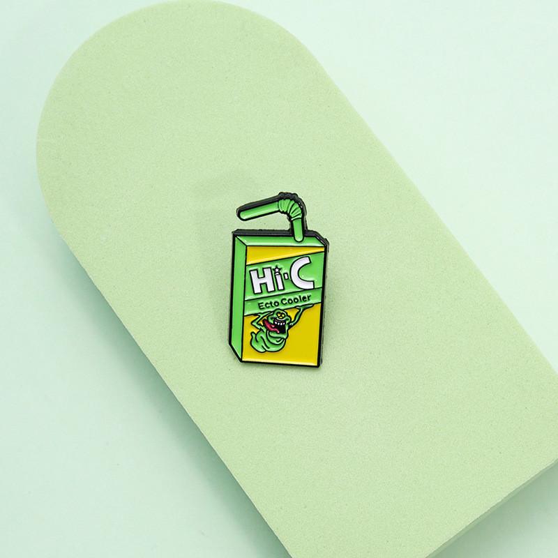 Alloy Unique Cartoon Character Brooch With Colorful Juicy Aesthetic Beverage