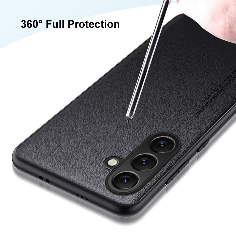 Luxury PU Leather Case For Samsung Galaxy M35 5G Back Cover Matte Silicone Shockproof Full Protection Phone Case For Samsung M35