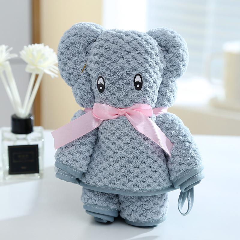 Bear Coral Fleece Gift Box Towel Souvenir Wedding Birthday Special Absorbent Thickened Hemming Children's Towels Cute