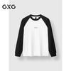 GXG Herr Färgblockerad Raglan Rundhalsad T-shirt