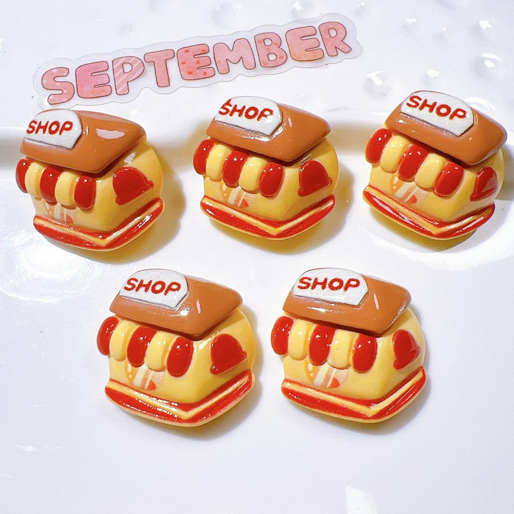 10PCS New Resin Cute Cartoon Coffee Series Flat Back Cabochon Home Decor DIY Scrapbook Crafts Jewelry Accessories