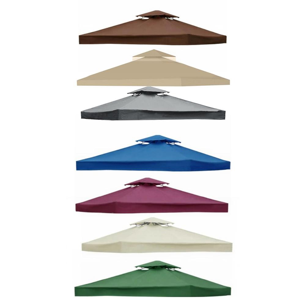 10x10 Ft Outdoor Canopy Cover Replacement for Patio Pergola Featuring Two Tier Structure Dirt Resistance and UV Protection