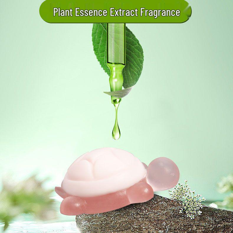 Little Turtle Handmade Essential Oil Cartoon Soap - Mini Bath Soap for Kids, Gentle Oil Control & Skin Cleansing.