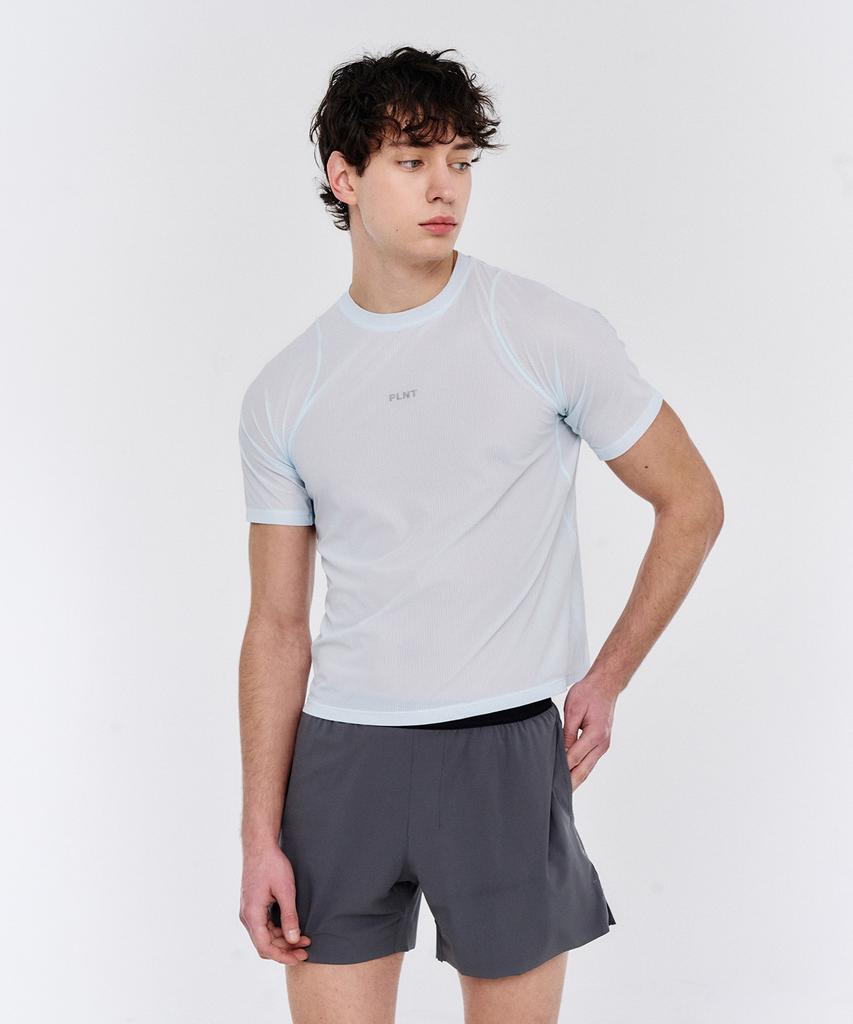 Peullaeniteu Quick Dry Performance Short Sleeve Light Blue