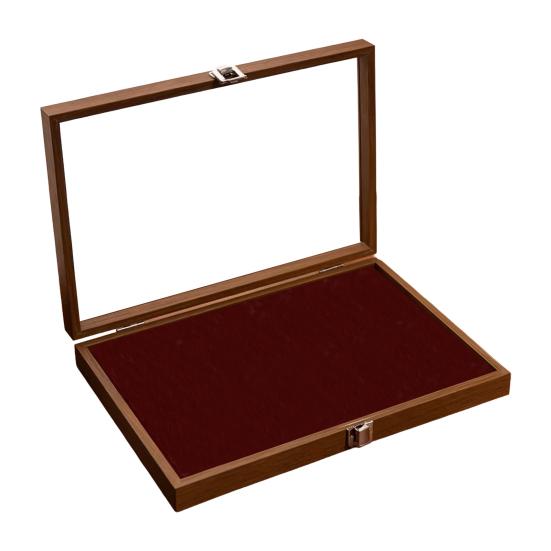Ring-Aufbewahrungsbox, Langlebiges Holz mit unterteiltem Design, Weiches Samt-Innenfutter, Mehrgitter-Schmuckorganizer, für Ringe Armbänder Ohrringe