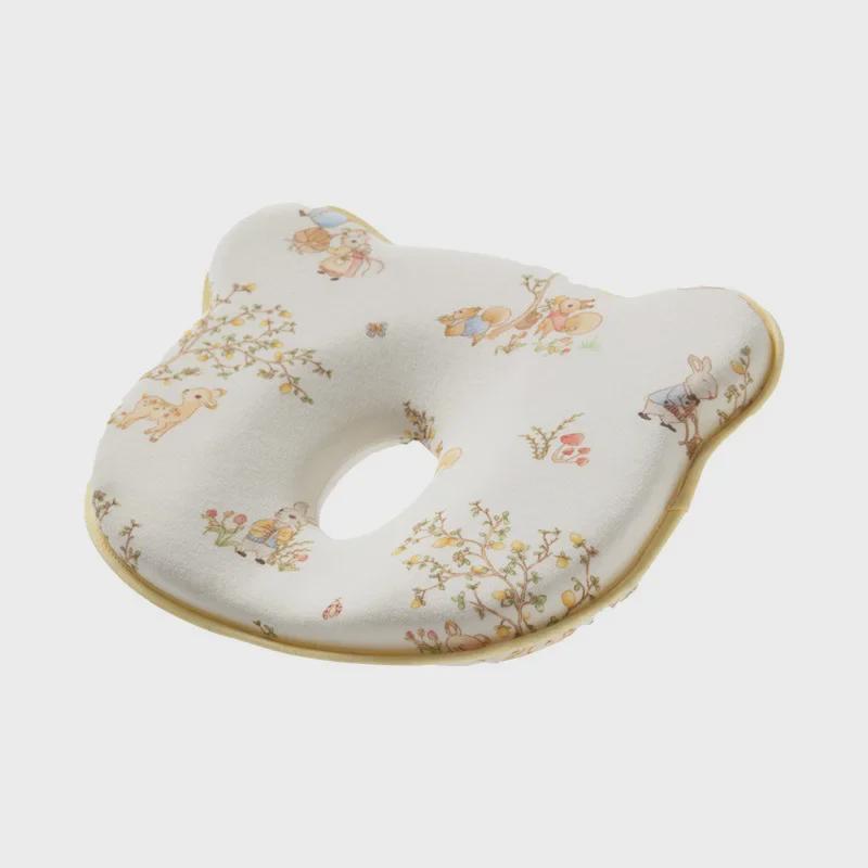 "Baby Memory Foam Pillow: Washable Silicone, 0-1 Years, Round Head Support"