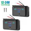 12V Dual PD QC3.0 Car Charger Socket Quick Charge 3/4 Ports Fast Charging Outlet Panel Power Adapter for Car Accessories