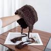 Internet Celebrity Fashion Retro Crochet Plush Woven Fur Hat Women Autumn and Winter Flowers Outdoor Photo Travel Hat