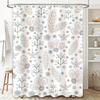 Soft Stylish Shower Curtain Floral Design for Bathrooms