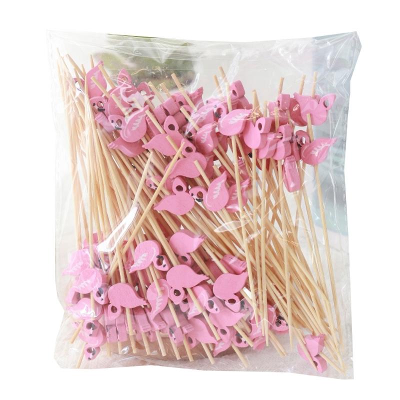 Pack Of 100 User Friendly Bamboos Skewers Camping Utensils For Cocktails Fruit Decorations Wedding Parties Supplies