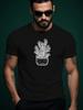 Summer Tshirt with Hand-Drawn Potted Plant Illustration