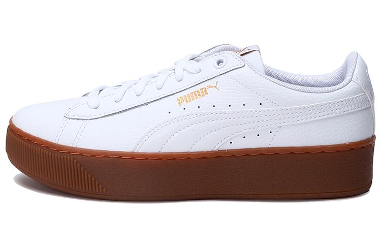 PUMA Vikky Platform Leather White Women s 364724-03 36.5