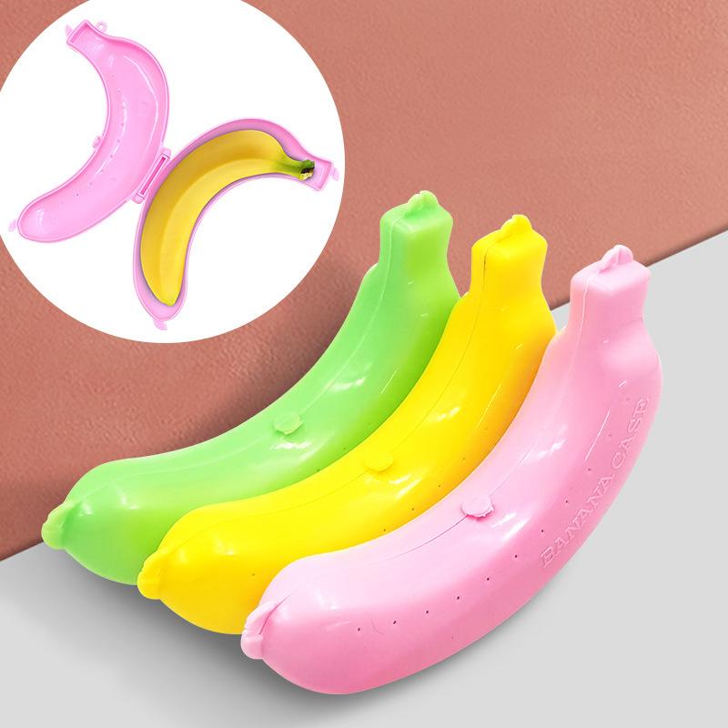 3 Stück tragbare Bananenaufbewahrungsbox für Outdoor-Reisen, süße Bananenbox, Schutzhülle, Reise, Schüler, Mittagessen, Obstaufbewahrungsbox, Halter