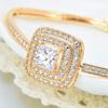 Romantic Rose Gold Plated Women's Bracelet with AA Cubic Zirconia