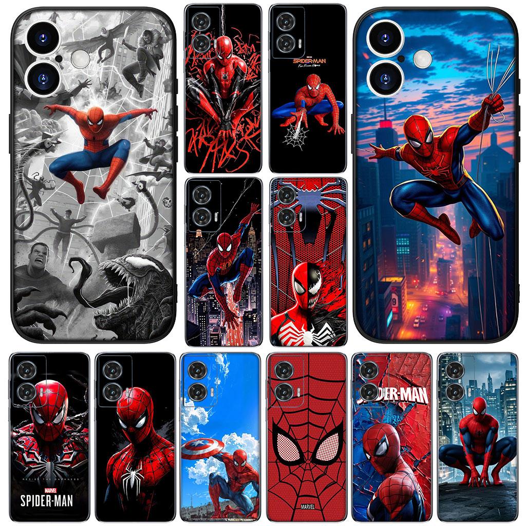 Spider Marvel Poster Spiderman Man for Motorola Moto Edge 50 One 30 Fusion 40 Neo Ultra Pro 20 Lite G50 G85 G84 E15 E14 Case