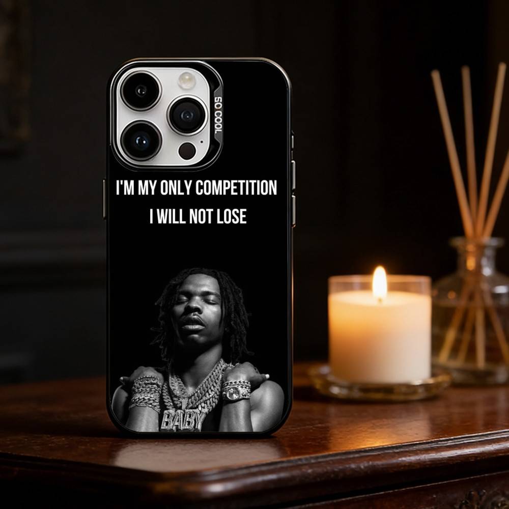 L-Lil Baby Rapper Phone Case For iPhone 17 16 15 14 13 12 11 Pro Max Plus Silver Matte Black Cover