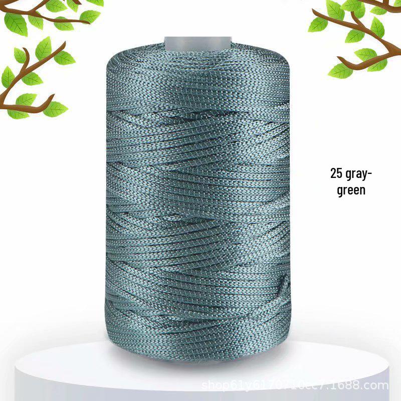 125g Ice Silk Linen Yarn for Knitting: Medium-Thick, Light, and Glossy for Hats, Bags, Cushions, and Crochet Projects.
