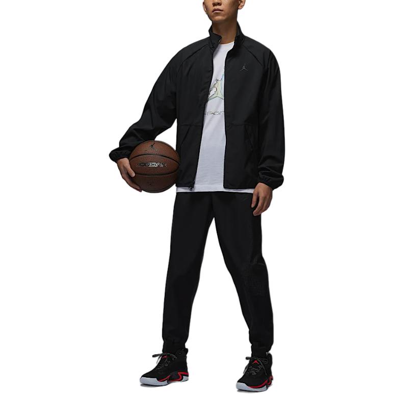 Jordan Sport Jam FW24 Fashion Versatile Comfortable Long Sleeve Jacket Men Jacket Black Dark-Gray HF9886010