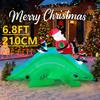 6.8FT Xmas Holiday Inflatable Yard Decor Santa Dinosaur Slide Penguins LED Christma Decoration Toy Supplies Home Ornaments Gifts