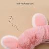 Two-color Rabbit Elastic Car Steering Wheel Cover for Women's Winter Mini Cute Plush Non-slip Advanced Steering Wheel Cover