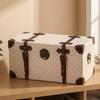 Vintage Storage Box Retro Decorative with Handles Rustic for Bedroom