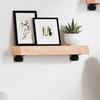 Vidaxl Shelf, 40X10X6 Cm, Raw Solid Oak Wood