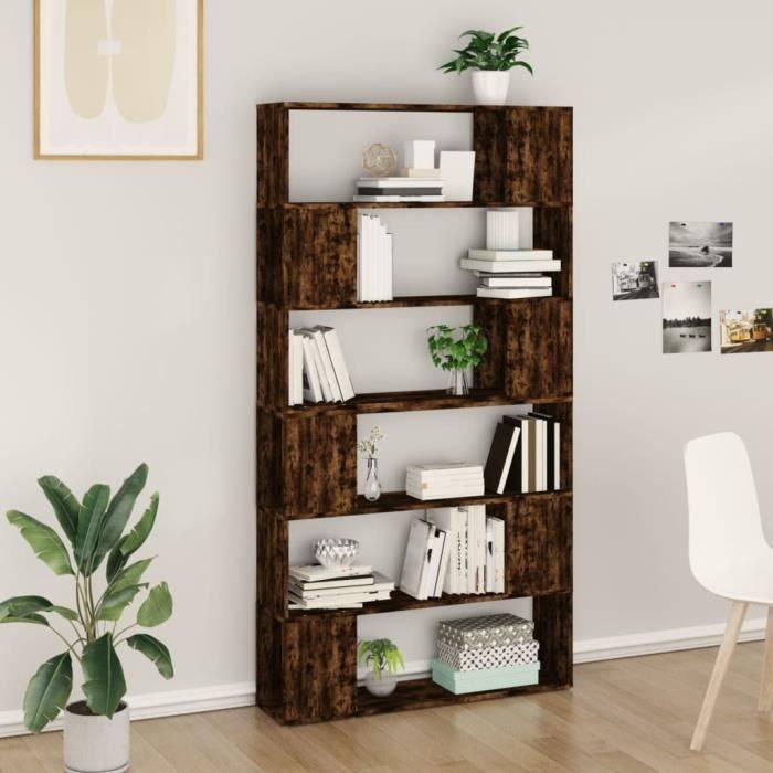 VidaXL Bookcase-Room Divider Smoked Oak 100x24x188 Cm 3187603