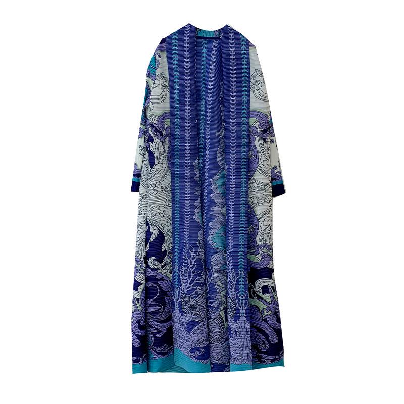 2024 Elegant Middle Eastern Muslim Cardigan Dress with Belt: Trendy Long Robe