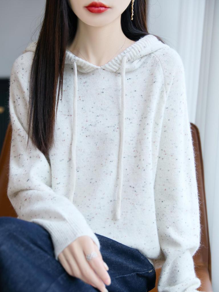 Women's Colorful Spot Element Hoodie - Autumn/Winter Niche Design, Loose-Fit, Lazy Style Sweatshirt Jacket