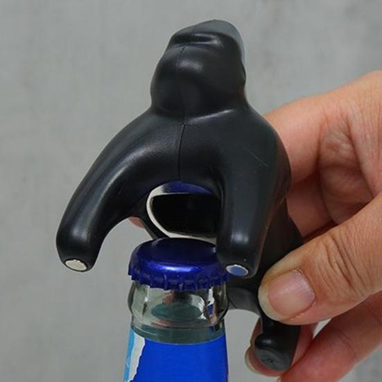 Gorilla Beer Bottle Opener Magnet Cute 3D Animal Soda Beverage Bar Bottle Opener Stainless Steel Kitchen Accessory