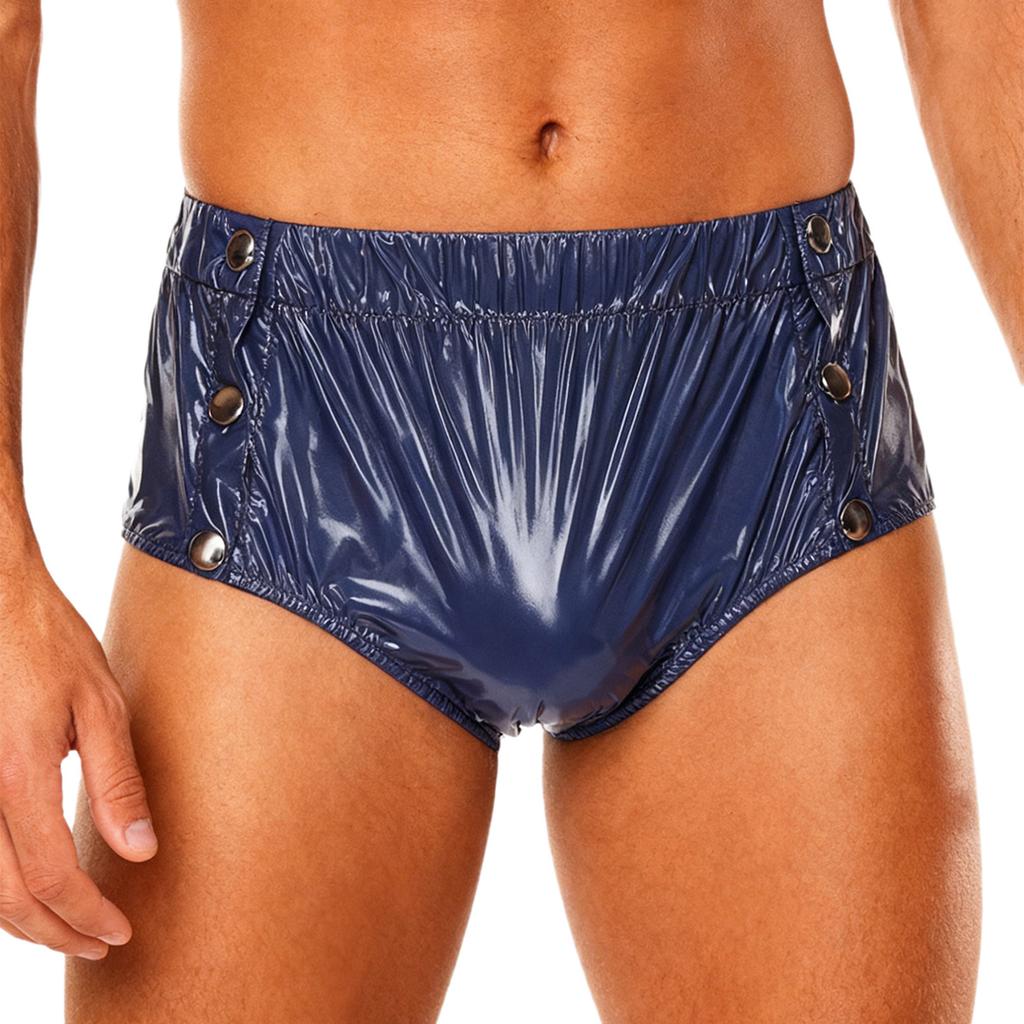 S-3XL Men‘s Waterproof Incontinence Underwear: Side Snap Button & Tear-Away Design, Washable Protective Cover for Elderly Care