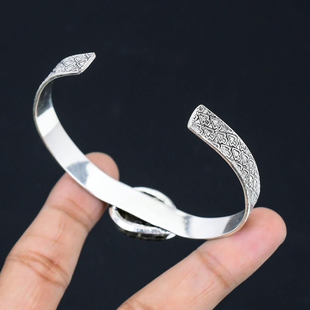 Easter Deal 925 Silver Turritella Agate Gemstone Anniversary Daughter New Bangle