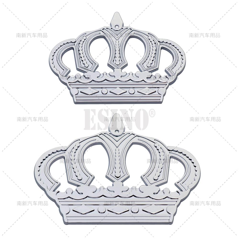 Car Styling 3D Crown Decorative Metal Alloy RearTrunk Fender Adhesive Badge Body Tailgate Displaceme Emblem
