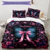 3PC Custom Name Butterfly Garden Dreams Bedding Set Duvet Cover Closure Includes 1 Duvet Cover & 2 Pillowcases for Bedroom