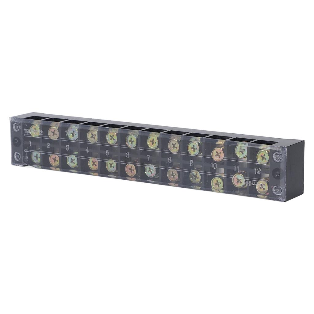 Terminal Strip Dual Rows High Current Screw Terminal Block with Cover for Power Distribution System