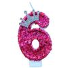 Pink Children's Birthday Number Candles Girl And Holders Surprises Candle Sparkles Cake Decoration Funny Lighting Lamps Candles