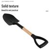 Large Wooden Handle Garden Shovel - Manganese Steel Soil Digging Spade for Outdoor Use