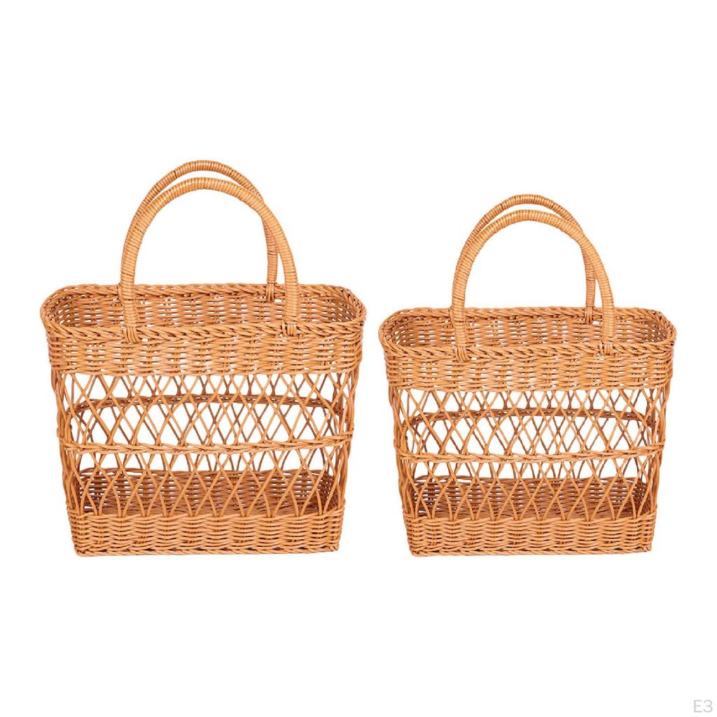 Camping Picnic Basket with Handles for Organizing Essentials