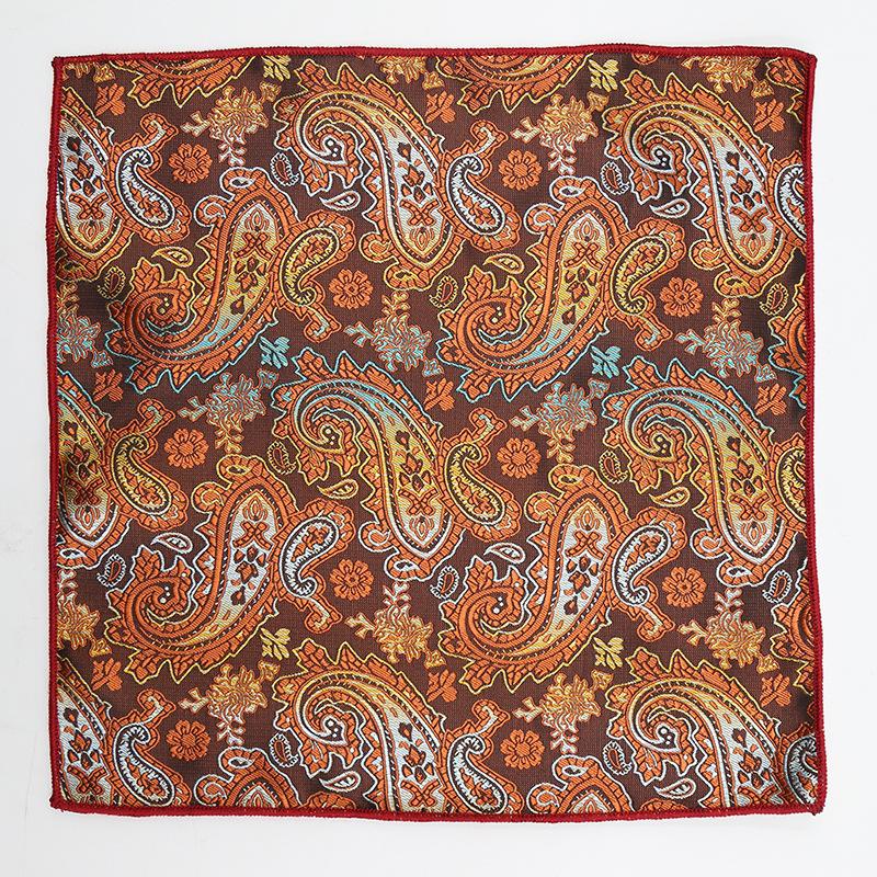 Square Scarf Suit Pocket Towel Wedding Groom Best Man Red Embroidery Business Square Scarf Pocket Towel